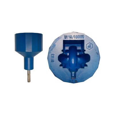 Accesorio azul para roscar aisladores