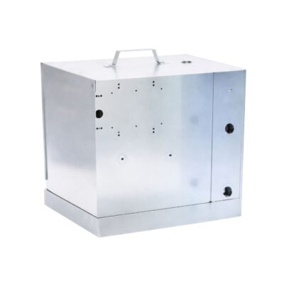 Caja de transporte metalizada
