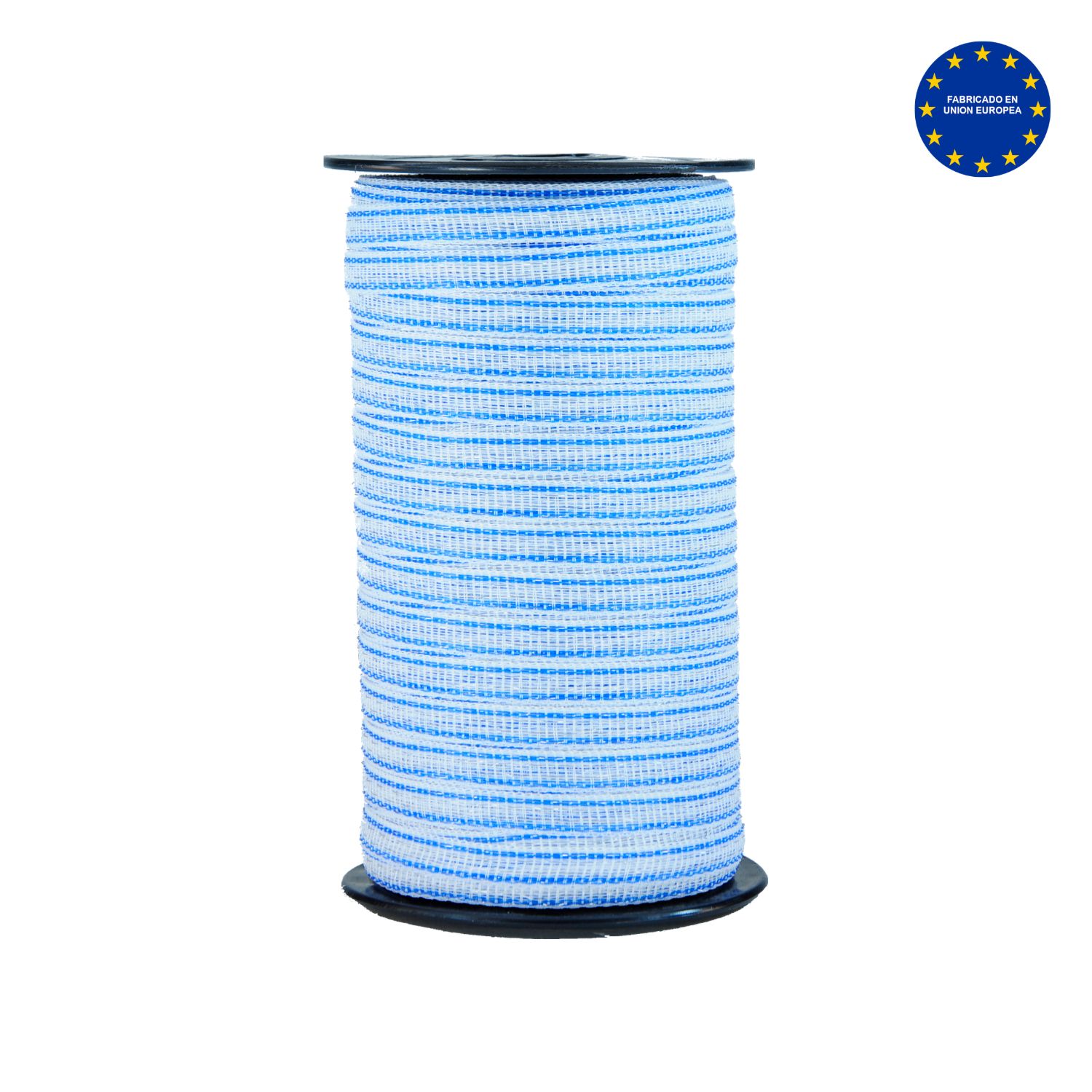 Cinta de acero inoxidable blanca y azul 4 conductores