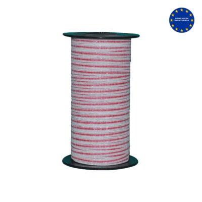 Cinta de acero inoxidable blanca y roja 3 conductores