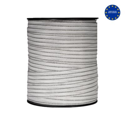 Cinta de acero inoxidable blanca y negra 8 conductores