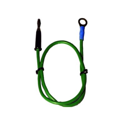 Cable de conexión de pastor BANANA a pica de tierra 1m