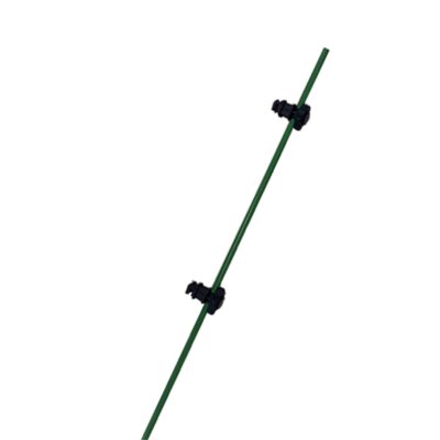 Pica de fibra verde 1,50m con aislador 25u